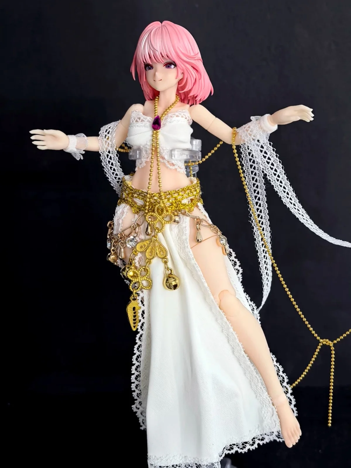 【Only Clothes】1/12 Scale Female Soldier Tube Top Slit Skirt Decorative Lace Ribbon Nun Uniform Bikini Fit 6''Action Figure Toys