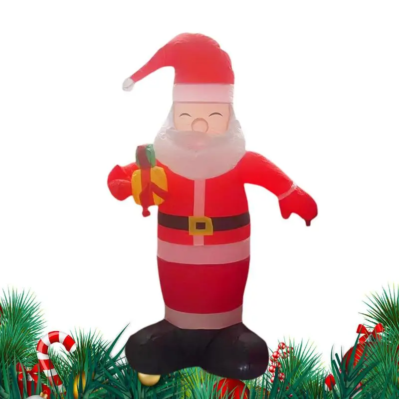 Christmas Inflatable Santa 4.92ft LED Lighted Christmas Santa Claus Decor Holiday Photo Props Large Blow Up Christmas Yard