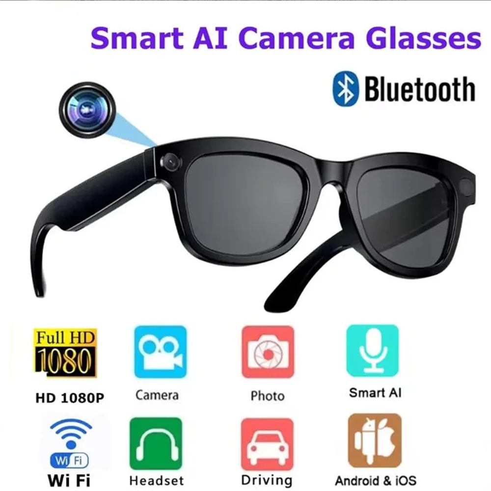 

4K New Smart Glasses Al Voice GPT 1080P HD Camera Video/Audio Record Translation Life Waterproof Bluetooth Call Fashion Glasses