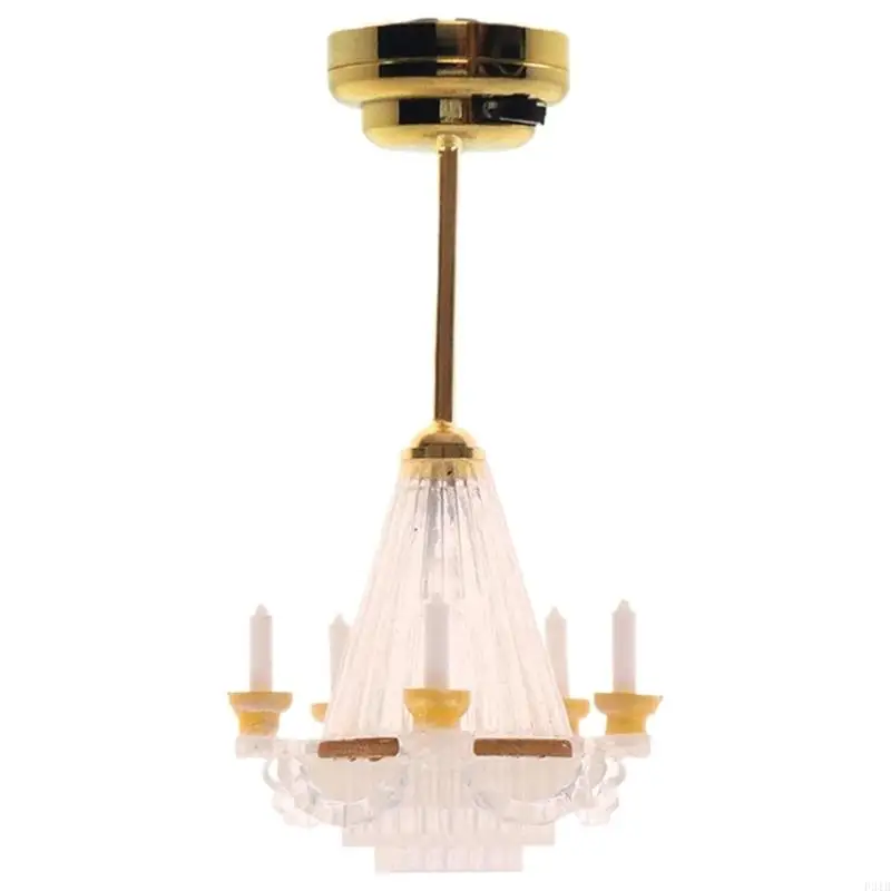 

1:12 Dollhouses Ceiling Lamp Chandelier Figure Lighting Toy for Pretend Playset P31B
