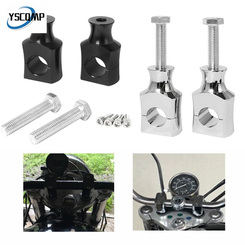 

Universal Aluminium CNC Motorcycle Handle Bar Mounting Handlebar Risers Clamp for Harley Dyna Sportster