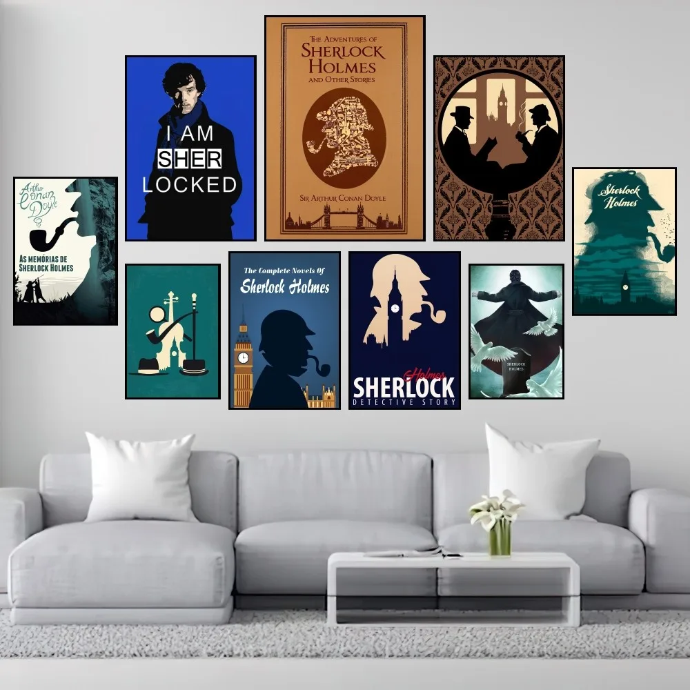 Novel Characters S-Sherlock H-Holmes Poster Prints Wall Painting Bedroom Living Room Decoration Office Home