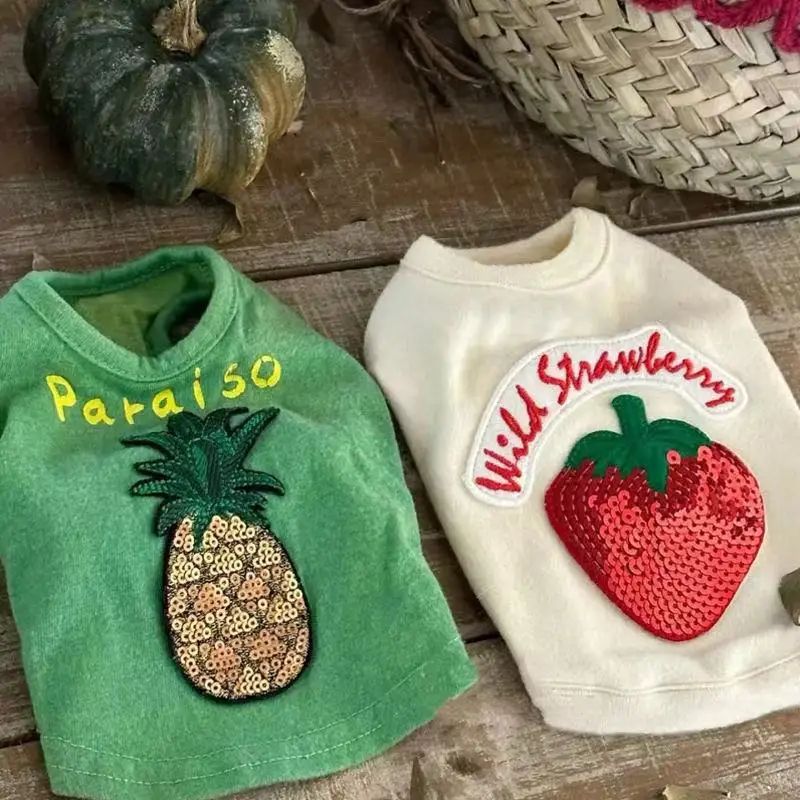 Green Pineapple Teddy Vest Dog Summer Clothes Bichon Frise Pullover Pet Clothing Puppy Cool Clothes XS-XL