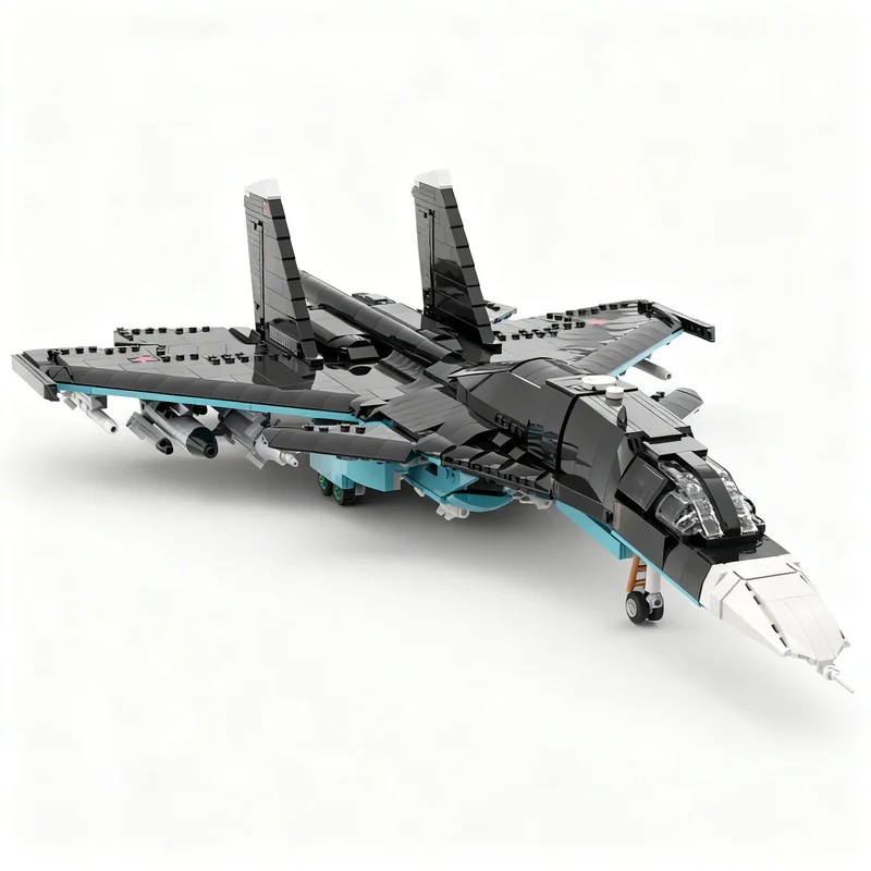 2016pcs MOC SU 34 Fullback Model Building Blocks Toys Construction Christmas Gift Creative Assemble Education Idea Birthday Kids