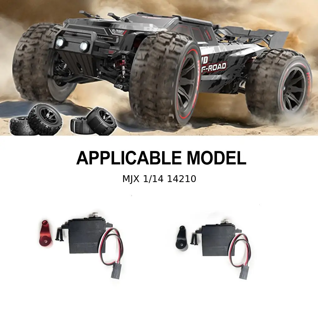 RCGOFOLLOW Servo RC Car Part Digital Rc Servo لـ 1/14 MJX 14210 Monster Trucks RC ترقية جزء RC ملحقات السيارة باللون الأسود