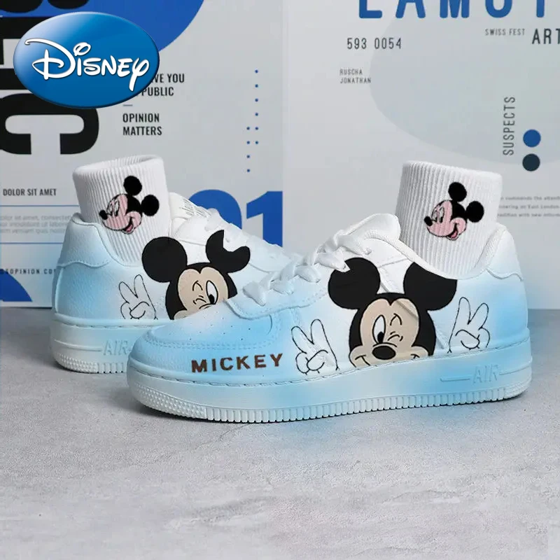 Disney Lilo e Stitch Print Sport Shoes, Sapatilhas casuais brancas para crianças, Tênis para crianças, Cartoon StellaLou, Novo, 2023