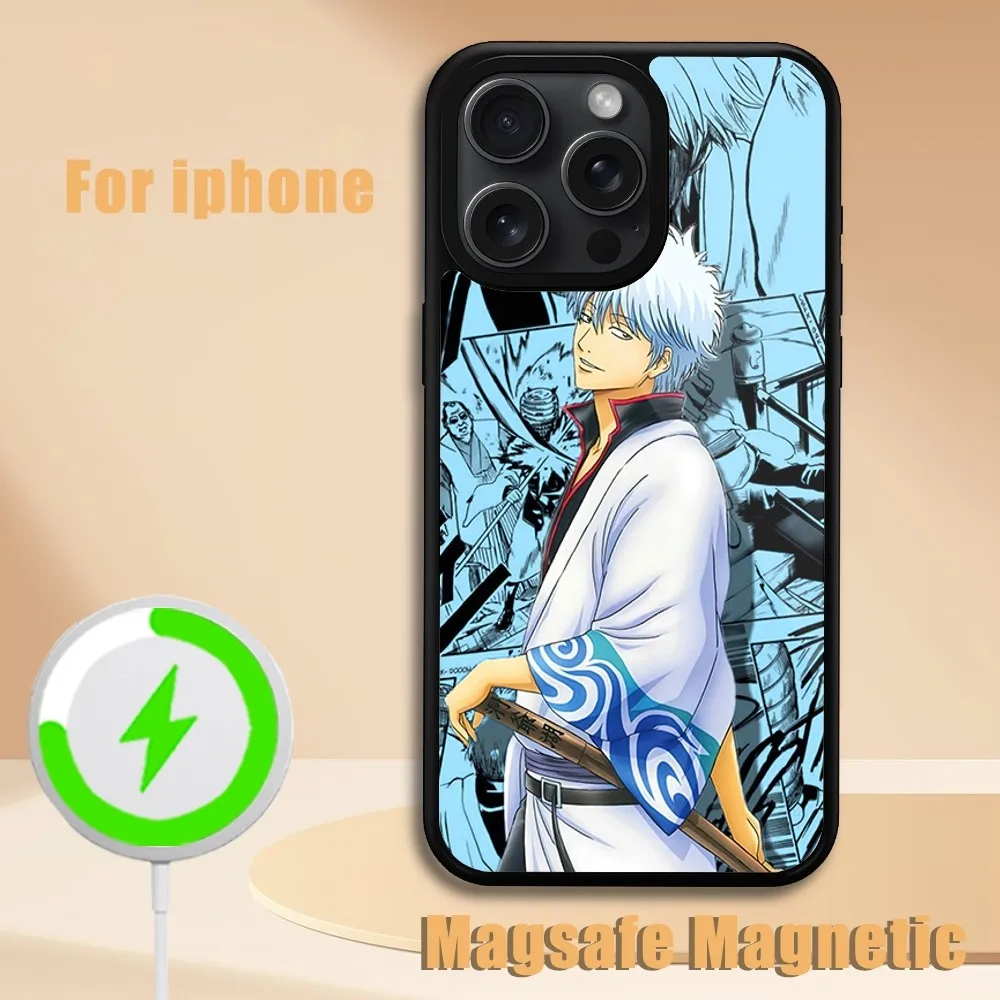 BiliBili Gin Tama  Phone Case For iPhone 11 12 13 14 15 Plus Pro Max Magsafe Magnetic Wireless Charging Cover