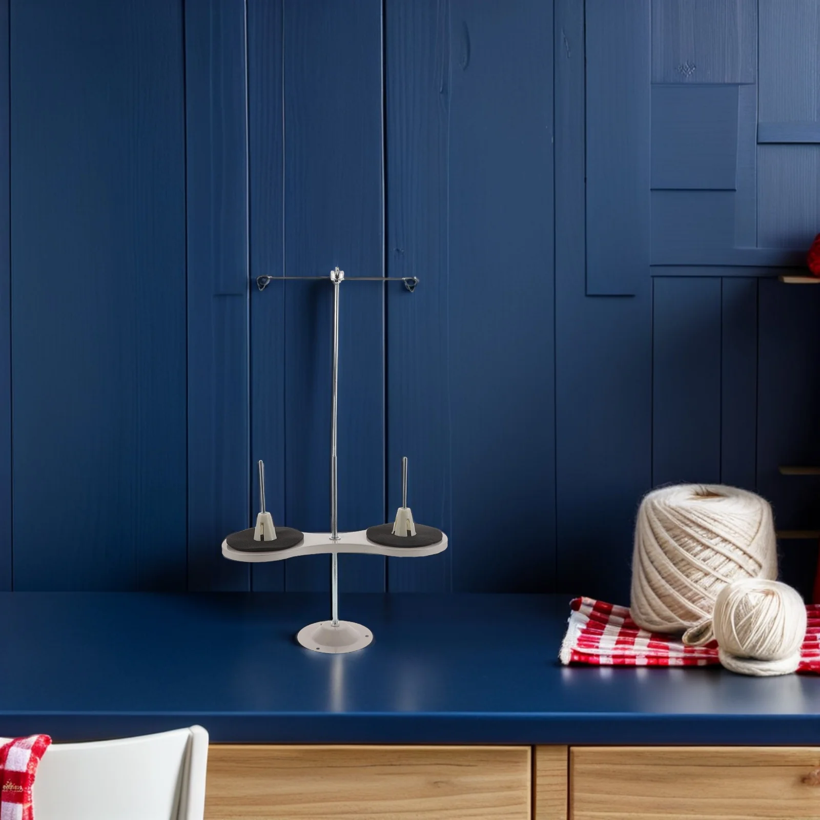 

Sewing Machine Thread Stand Metal Cone Holder Rack 2-Spool Storage Embroidery Spool Organizer Flat Bed Sewing Bobbin Ribbon Long