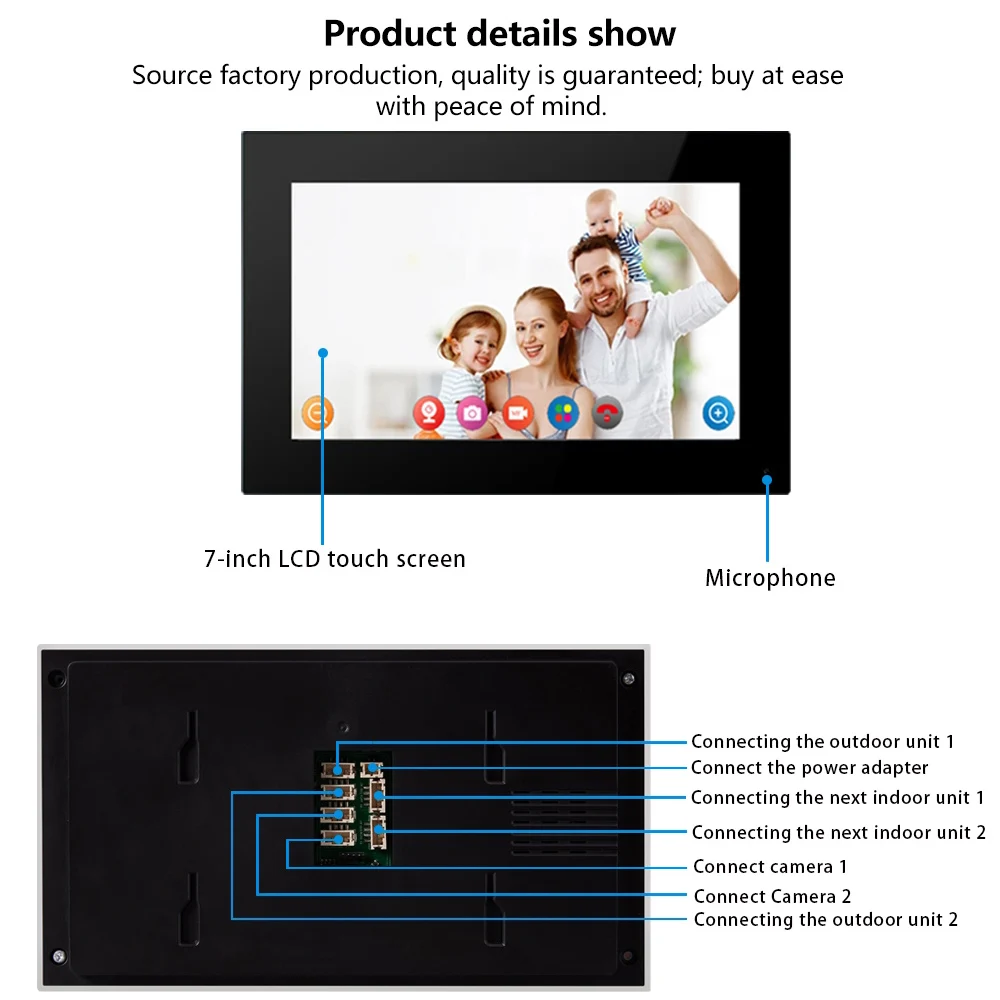 Videocitofono intelligente Tuya a 4 fili 1080P AHD WiFi Sistema di controllo accessi Monitor telecamera Villa Autenticazione di sicurezza domestica per la casa