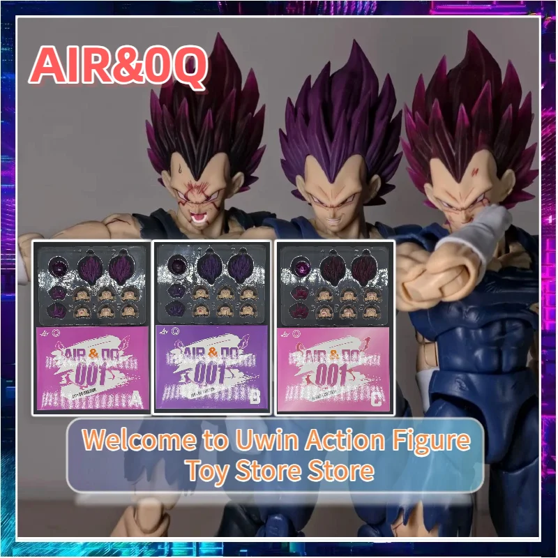 

[18Hours Shipping]Air&OQ Studio Dragon Ball Shf Super Saiyan SSJ Majin Vegeta Head Accessories Vegeta Action Figure Custom Heads