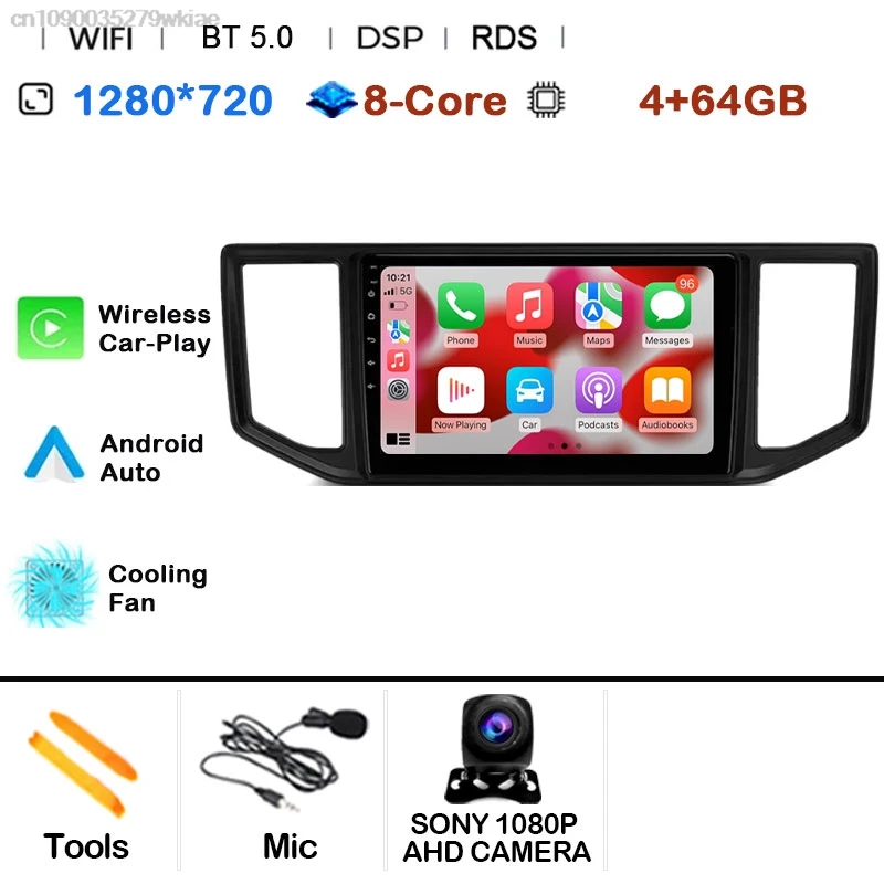 Car Radio Android 15 For VW Crafter Man Tge 2017 2018 2019 2020 Wireless Carplay Auto DVD Head Unit 5G WIFI Navigation QLED BT image 3