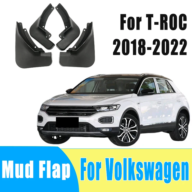 

4pcs Auto Tire Mudguard Waterproof Prevent Mud Splashing Car Mud Flap Fender Trim Accessory For Volkswagen T-ROC 2018-2022 2021