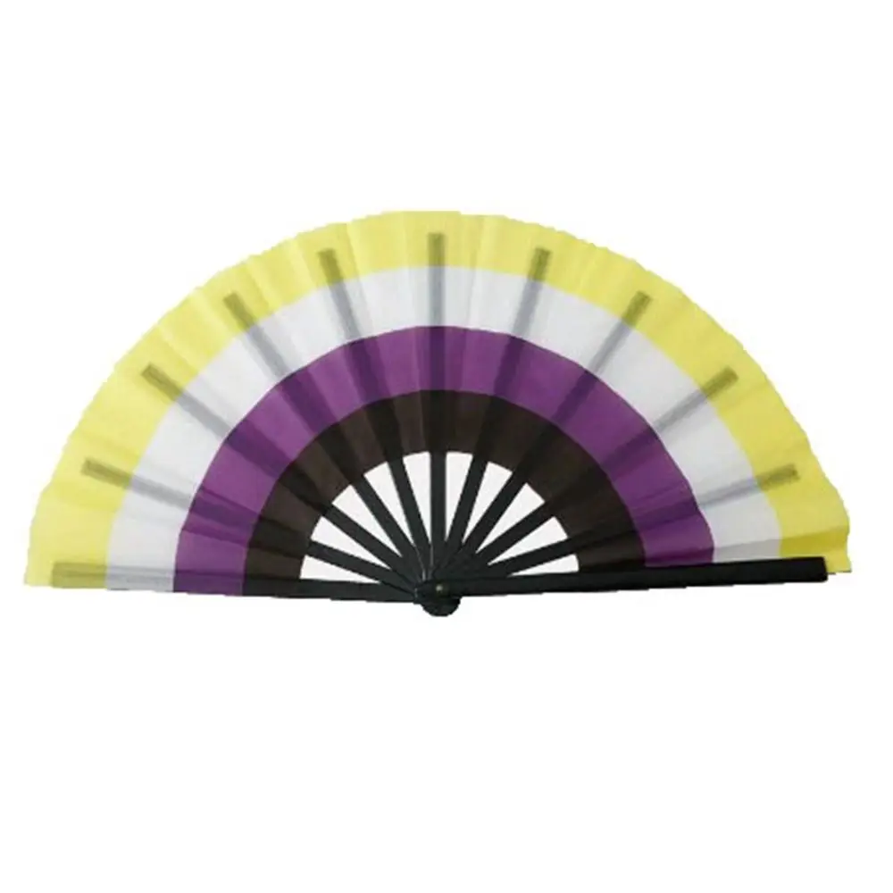 23/33 سنتيمتر الصينية تاي تشي اليوغا مروحة البلاستيك العظام 10 ألوان أداء الرقص المشجعين الكونغ فو مروحة Chinoiserie هدية حفل زفاف ديكور #5