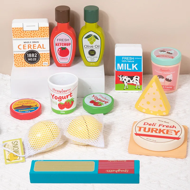 Ensemble de nourriture créatif pour jeu de simulation – Modèles de crème glacée réalistes en forme de Ketchup, parfait pour le dépanneur et la simulation de supermarché