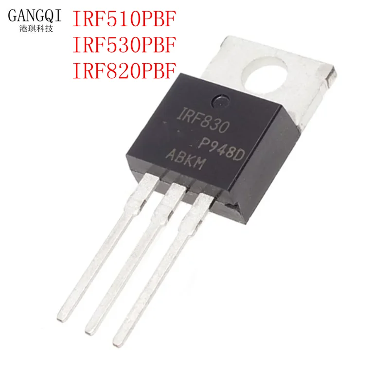10PCS IRF510 IRF530  IRF820 IRF510PBF IRF530PBF IRF820PBF TO-220 New In Stock