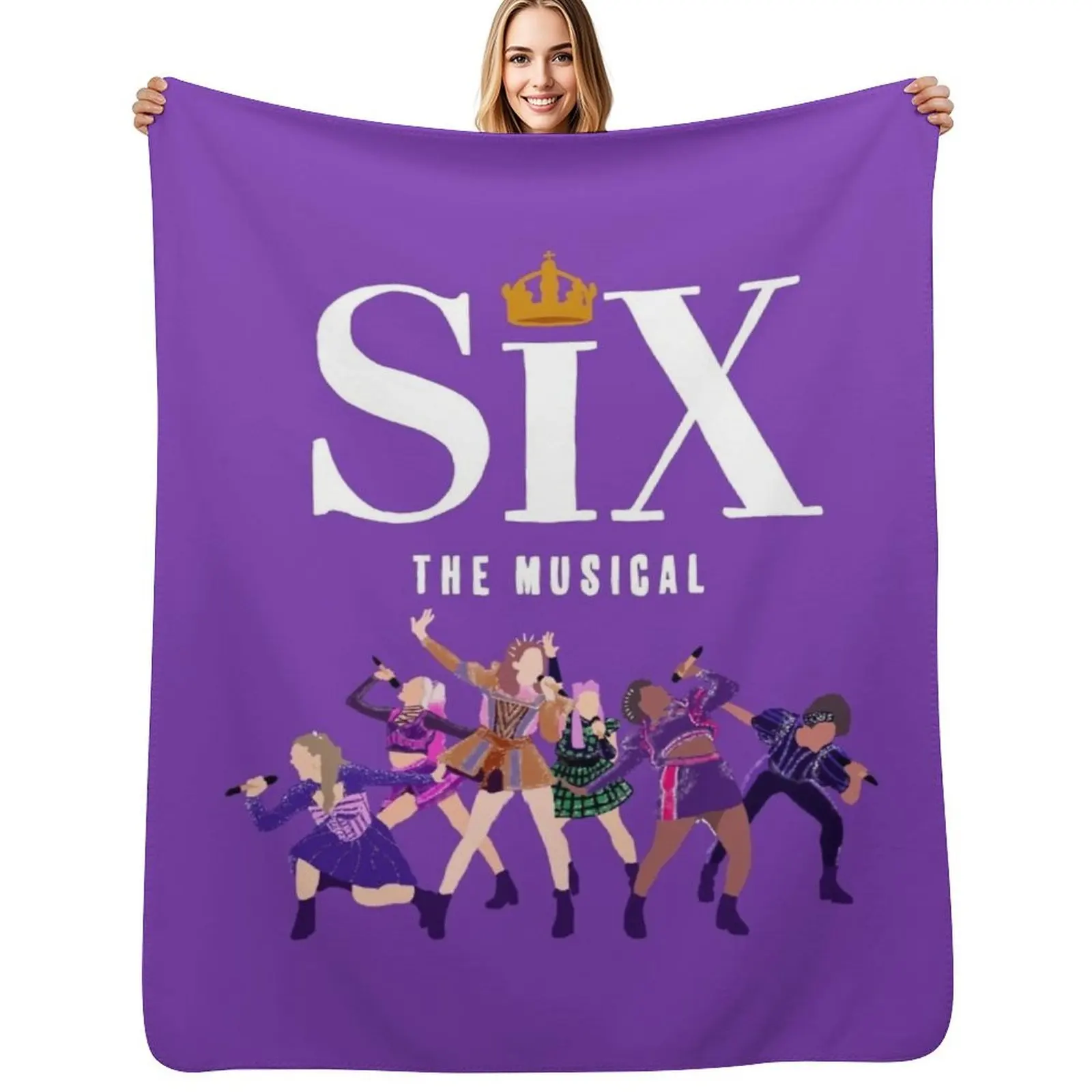 Six The Musical Queens Poster Throw Blanket Spring Fall Cozy Throw Blanket for Couch
