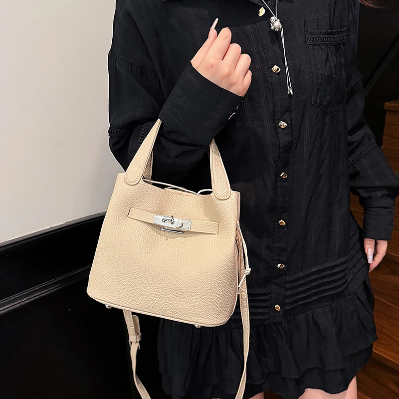 

Элегантная сумка-шоппер большой вместимости, женская дизайнерская парижская модная винтажная кожаная сумка через плечо, минималистичная шикарная пригородная сумка