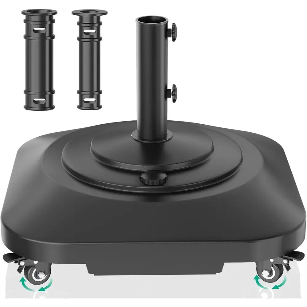 

Portable Heavy-Duty Umbrella Base for Outdoor Patio, Poolside, and Lawn with Wheels, Supports Up to 100lb Wind Resistance