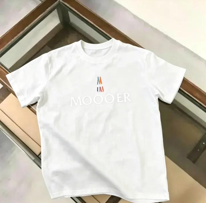 2026 Men Minimal Letter Logo Graphic T Shirt Small Chest Print Crewneck Tee