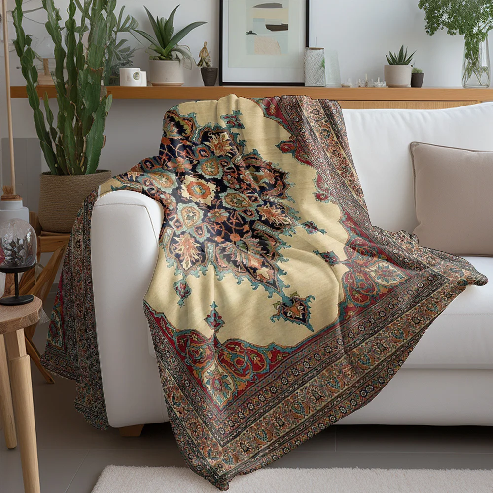 Turkish Vintage Ethnic Kilim Rug Carpet Decorative Floor Mat Home Decor Cushion Cover 130x180cm