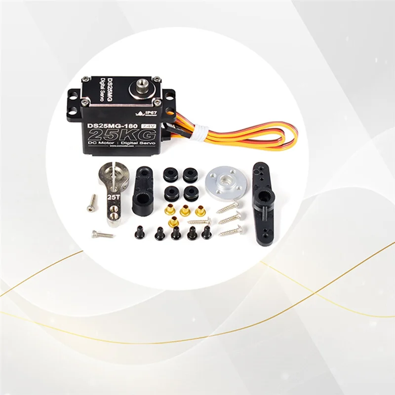 

DELAM-25KG Servo Motor Waterproof Digital Servo High Torque Metal Gear Servo For RC Car Robot Mechanical Arms A