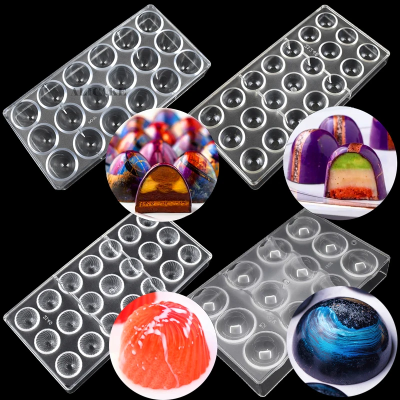 Chocolate Mold Polycarbonate Chocolate Candy for Baker Trays Pans Confectionery Bakery Baking Pastry Tools