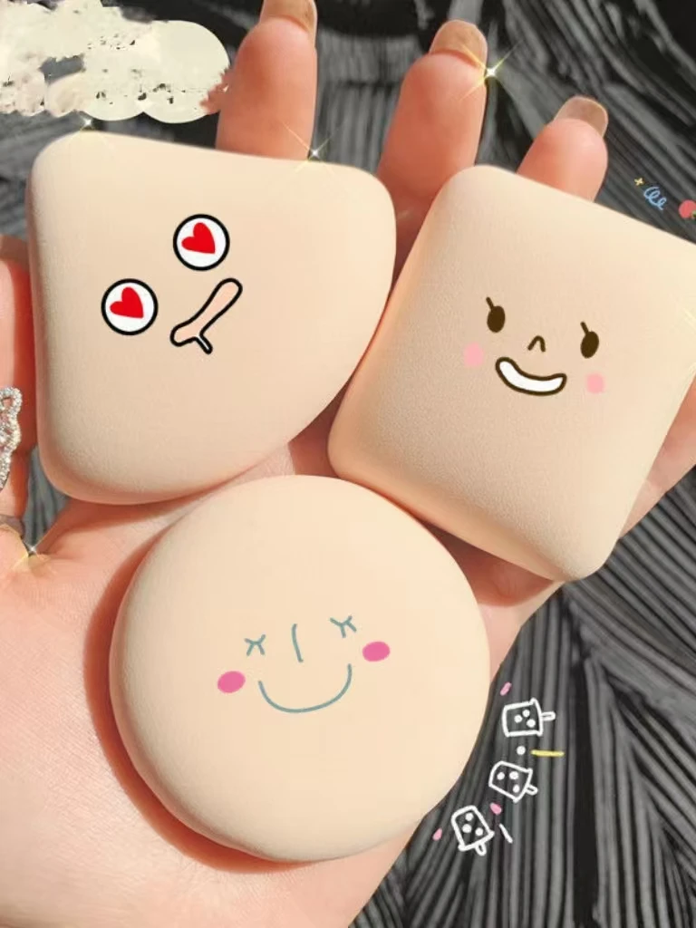 1-10 stücke Runde Quadrat Dreieck Form Make-Up Schwamm Puff Trocken Nass Dual-use-Weiche Zuckerwatte Air kissen Foundation Puderquaste
