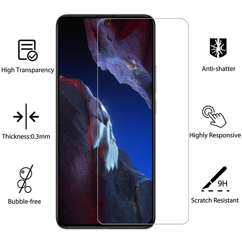 واقي شاشة من الزجاج المقسى لهاتف شاومي بوكو f5 برو على pocof5 f 5 5f f5pro pocof5pro 5g فيلم الهاتف xiomi poc pco
