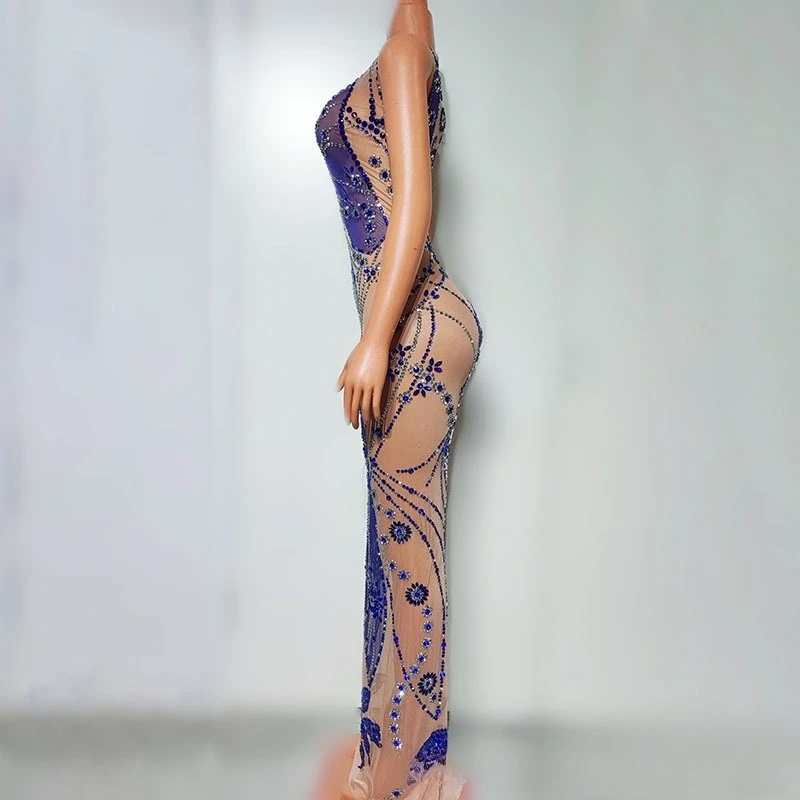 Sukienka z siateczki imitującej mięso, elegancka, zwiewna, modelka dorosła, wybieg, modne ubrania, sukienka wieczorowa na spotkanie roczne, Vestidos De Fiesta Graduación