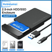 2.5 Inch HDD/SSD Case 6Gbps External Hard Disk Case HD SATA to USB 3.1/3.0 Drive Adapter for Disk HDD Type USB-C Enclosure Box