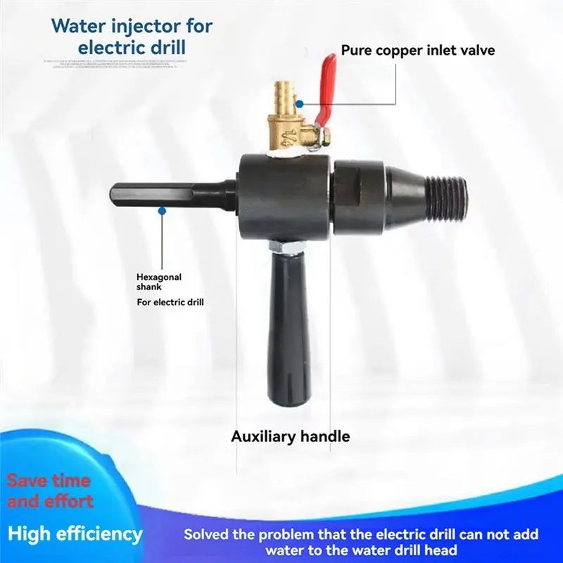 BAAU مطرقة كهربائية محول حقن المياه تحويل المطرقة الكهربائية إلى مثقاب المياه تحول حفار المياه إضافة المياه قضيب الجهاز #6