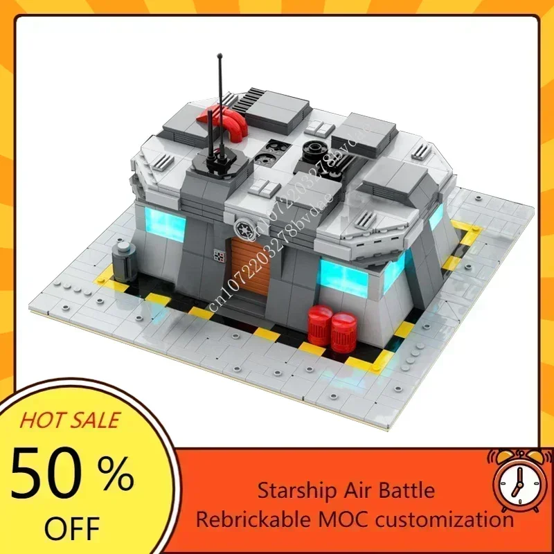 

695 шт. MOC Space Battle Series Imperial Base # 6-бункерная модель, пользовательские головоломки, технология «сделай сам», креативная сборка, технология, игрушка в подарок