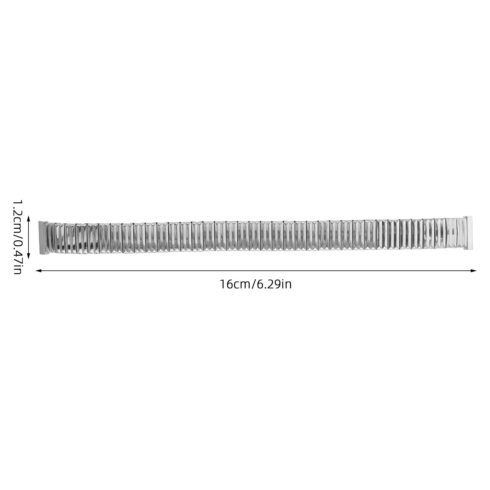 Metal Resistant Replacement Metal Construction Engineer Style Stainless Steel Watch Band 12MM Curved Ends Scratch