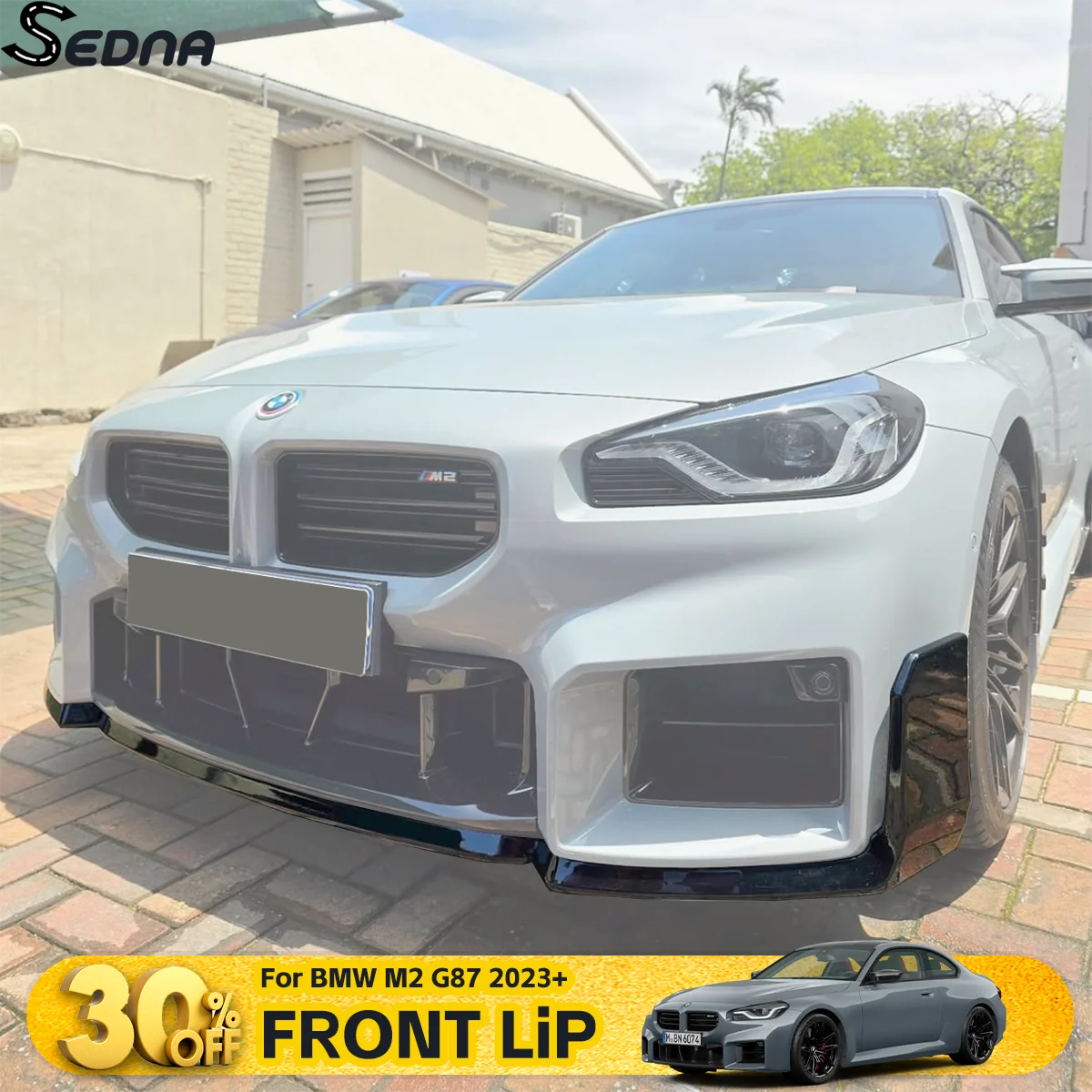 

Front Bumper Lip Shovel Spoiler For BMW M2 G87 2023+ Chin Splitter Auto Exterior Parts Car Tuning Guard Body Kits Accessories