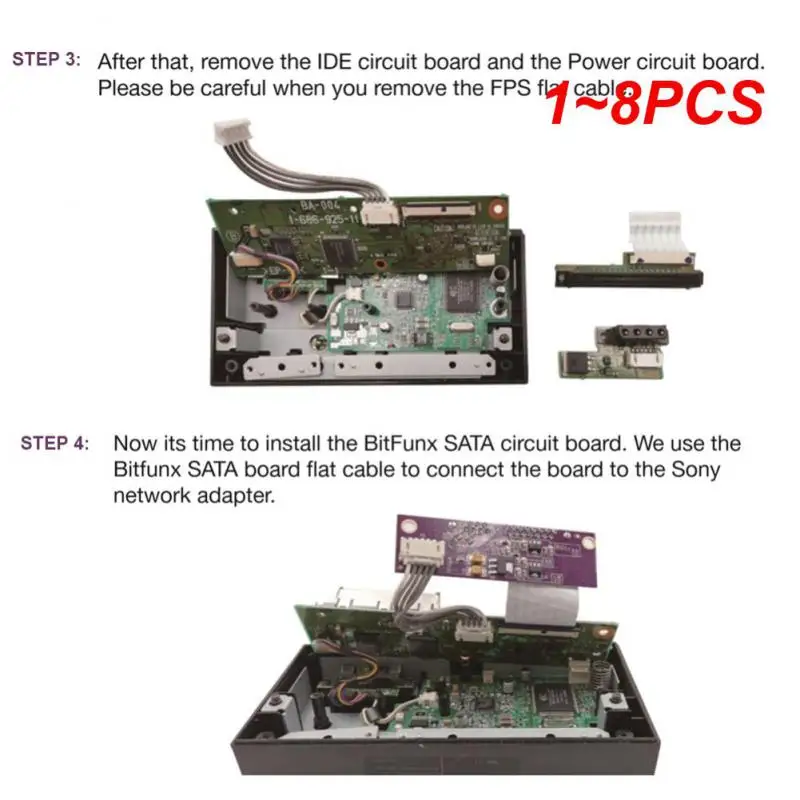 

1~8PCS For 2 PS2 IDE Network Converter SATA Upgrade Board Hard Drive Adapter Kit