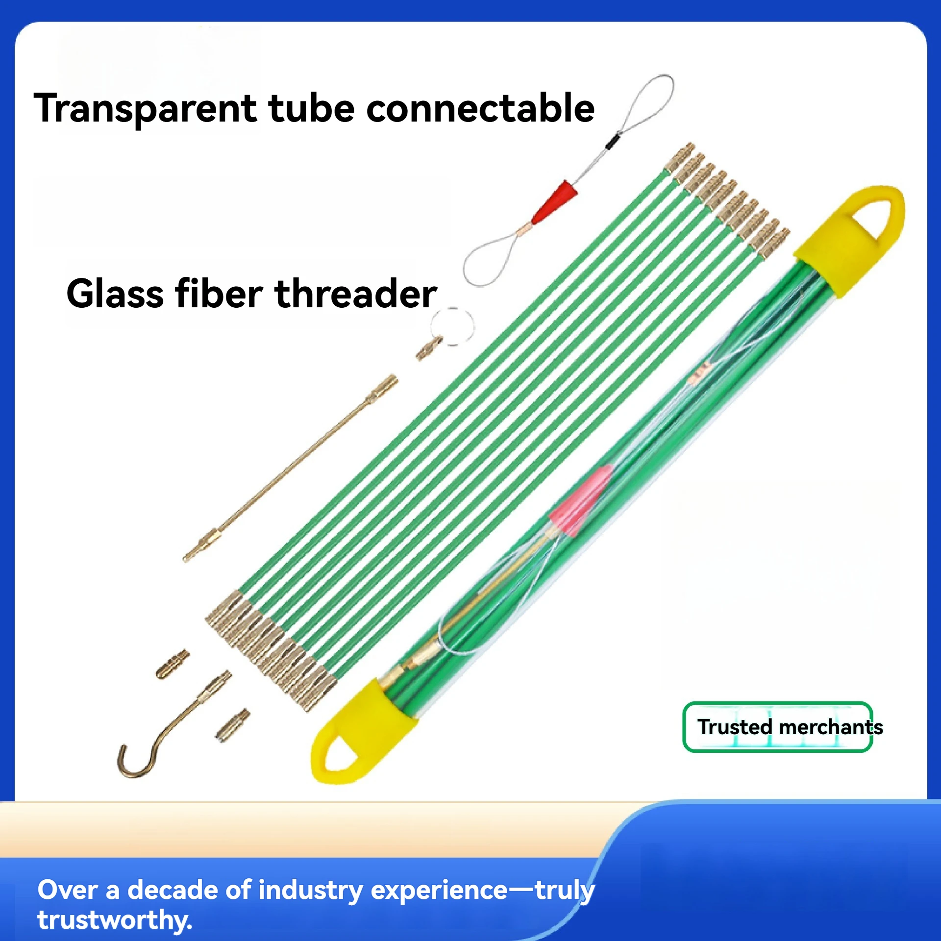 Connect and guide concealed holes, plastic-steel pipes, fiberglass threading rods & wall entry parts