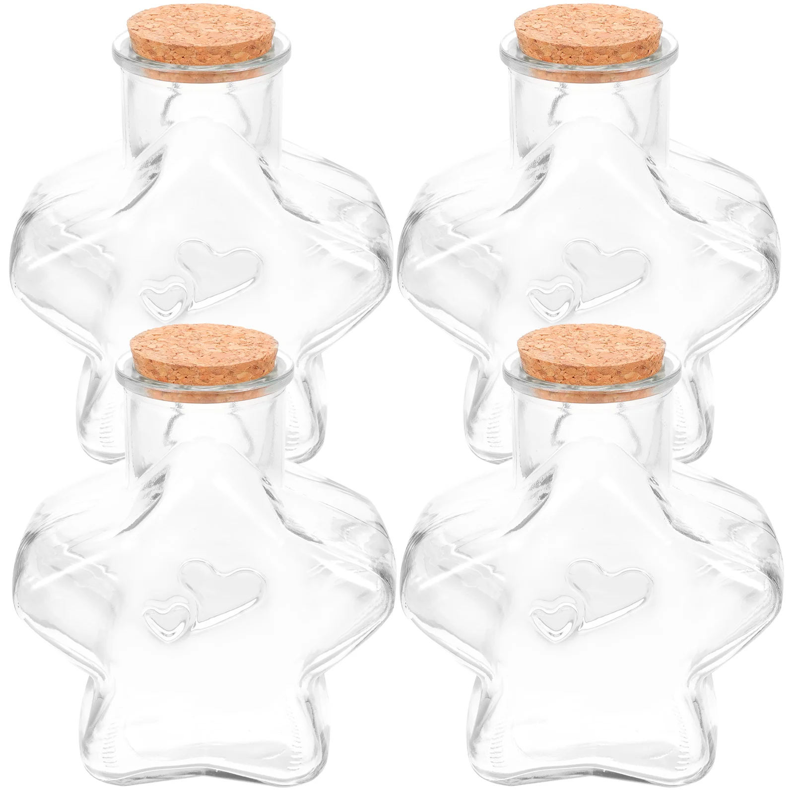 

Star Wishing Bottle Cork Glass Decor DIY Jars Vials Clear Bottles Lovers