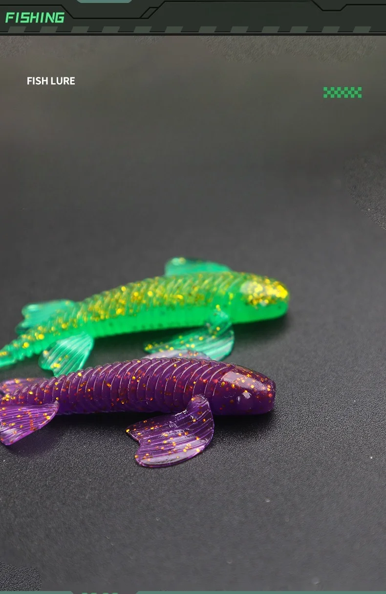 BILLINGS 10-teiliges Set schwimmender Schmetterlings-Schwanzgabelköder, weiche Kunstköder, vielseitige Köder – Detail 18