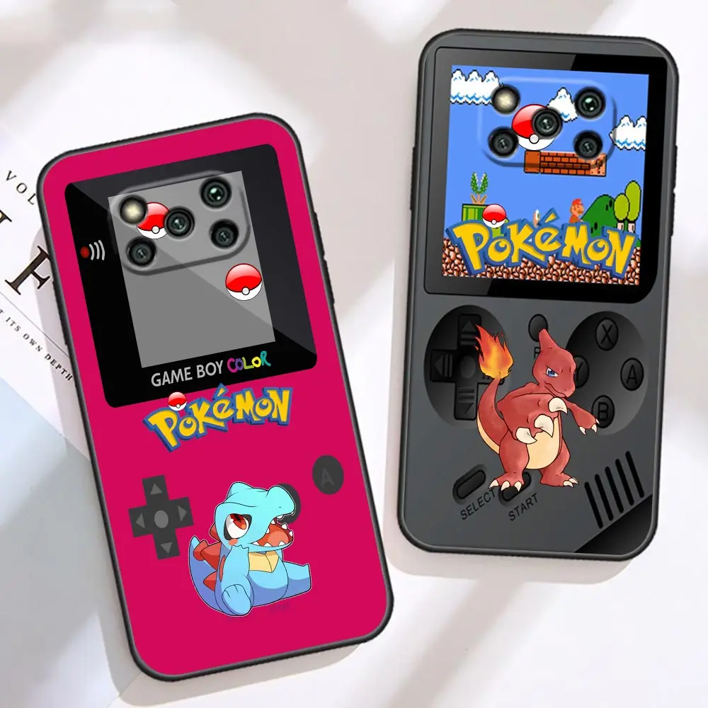 Case For Xiaomi Poco X5 X4 X3 M5 M4 M3 F5 F4 GT Pro NFC 5G 4G Black Shark 5 Mix 3 2S 2 4 Case Funda Game-Boy P-Pokemon P-Pikachu