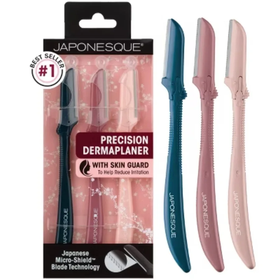 

Precision Facial Brush Shaver - 3 pcs - Enhances Serum and Moisturizer Absorption，Creates a Smooth Base for Makeup