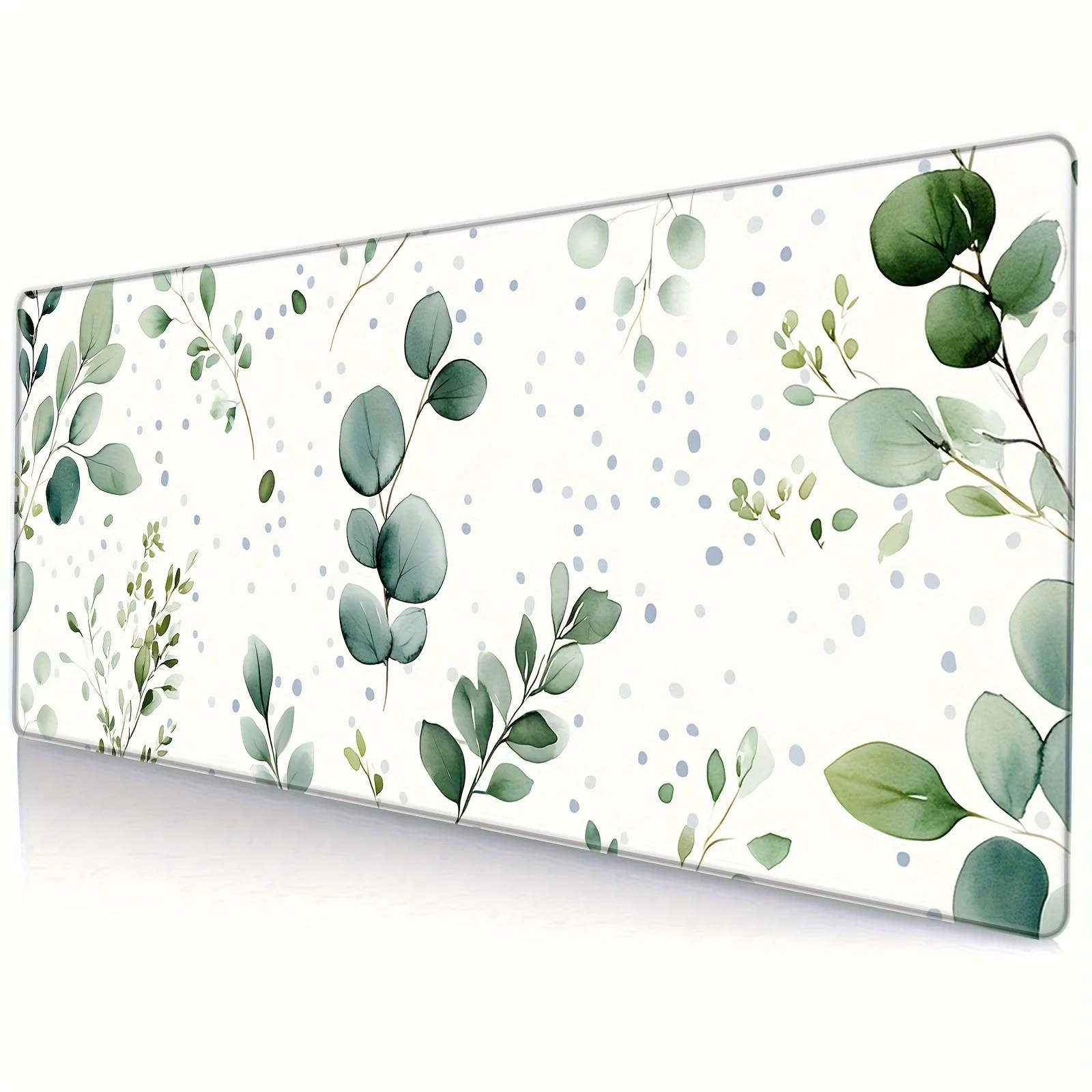 

Large Boho Chic Desk Mat with Non-Slip Rubber Base, Stitched Edges, Aesthetic Office Decor and Mouse Pad for Women