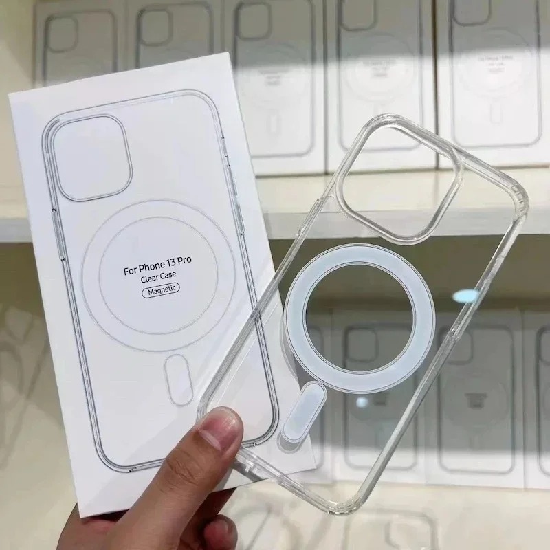 

Hard Crystal Original Magnectic Case for IPhone 16 Pro Max Plus 16Plus 16ProMax 16Pro for Magsafe Wireless Charging Cover