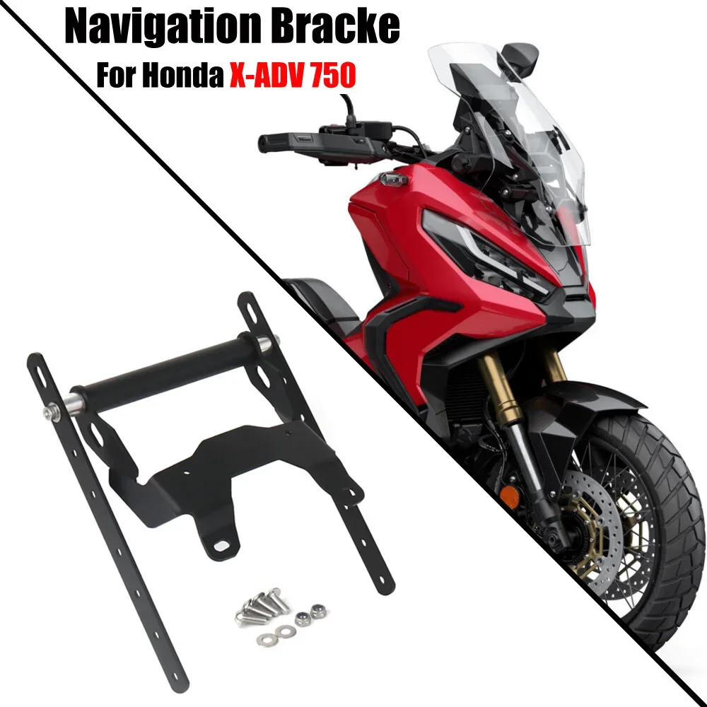 

For Honda X-ADV750 X-ADV 750 XADV750 X ADV 750 Motorcycle Accessories Phone Holder Stand GPS Navigation Plate Bracket Black