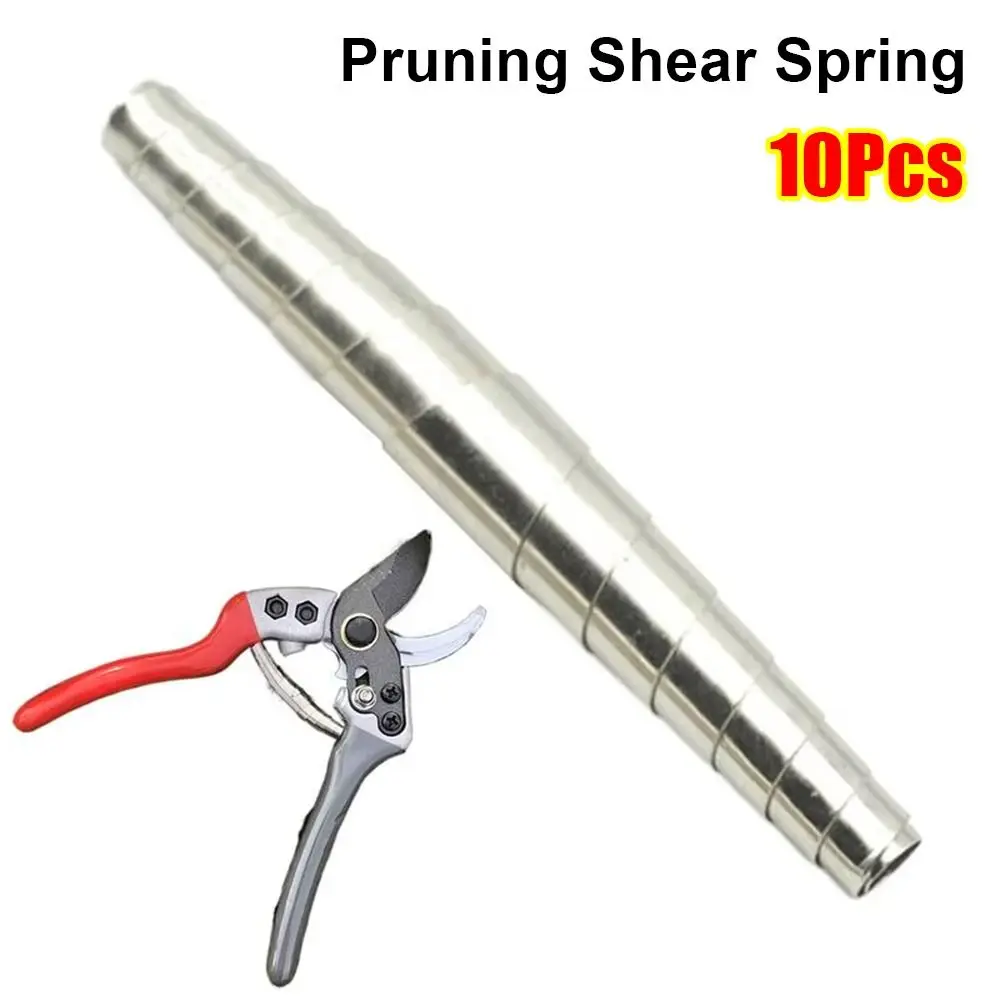 

10 шт. прочные секаторы из нержавеющей стали, запасные пружины 6 см, компоненты ножниц, серебряный садовый пружинный инструмент для прививки