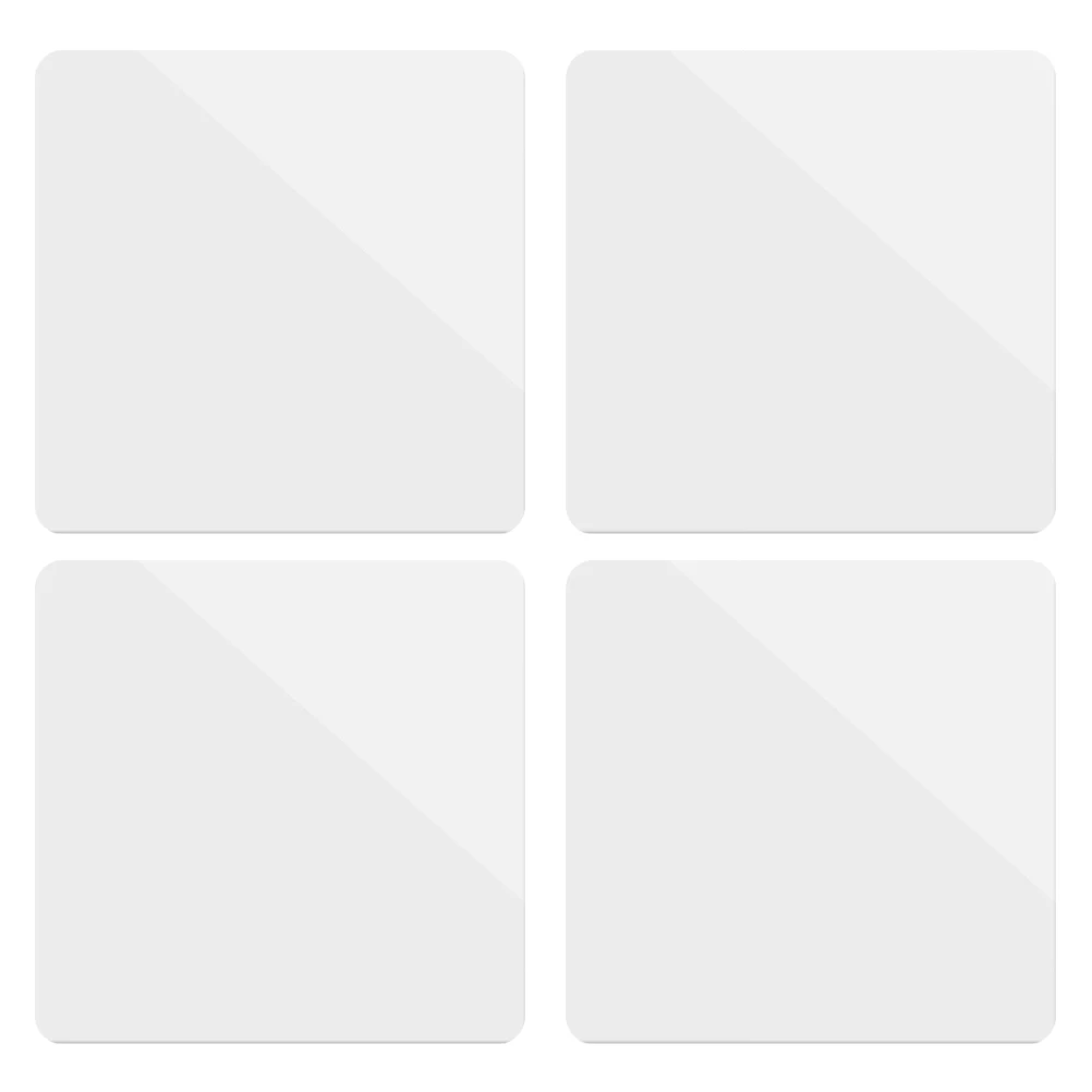 

4 Pcs Decorations Photo Board Props Acrylic Mirror Jewelry Background Reflector Ornaments Reflection White