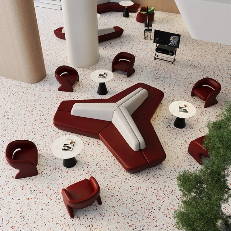 Double-sided sitting, back-to-back sofa, sitting area, reception booth, cafe, clothing store, beauty salon, hotel lobby