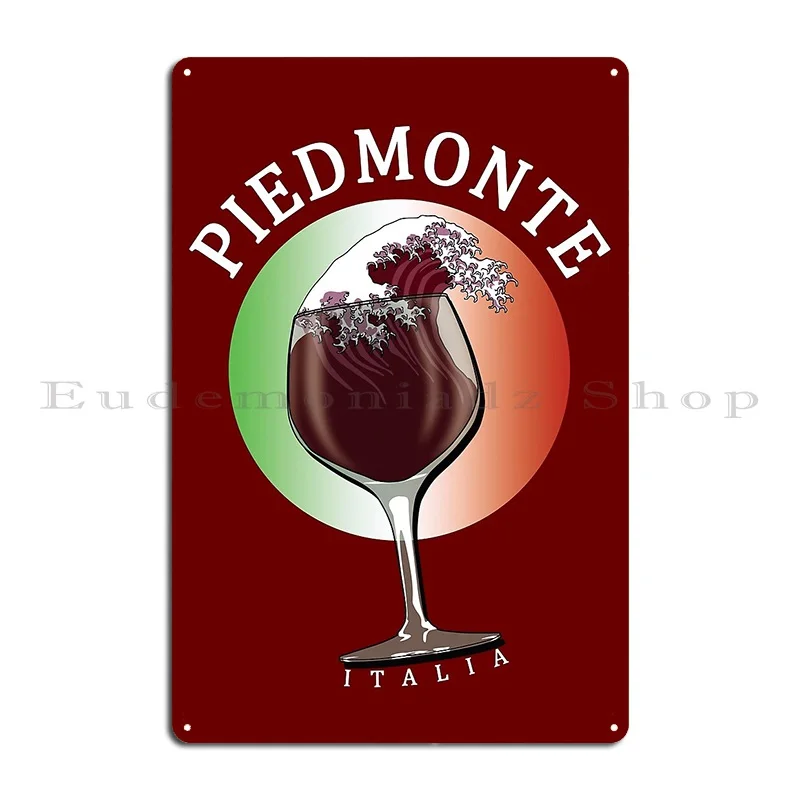 Italian Wine Piedmont Italy Piedmonte Italia Metal Sign Decoration Plaques Designing Print Classic Tin Sign Poster