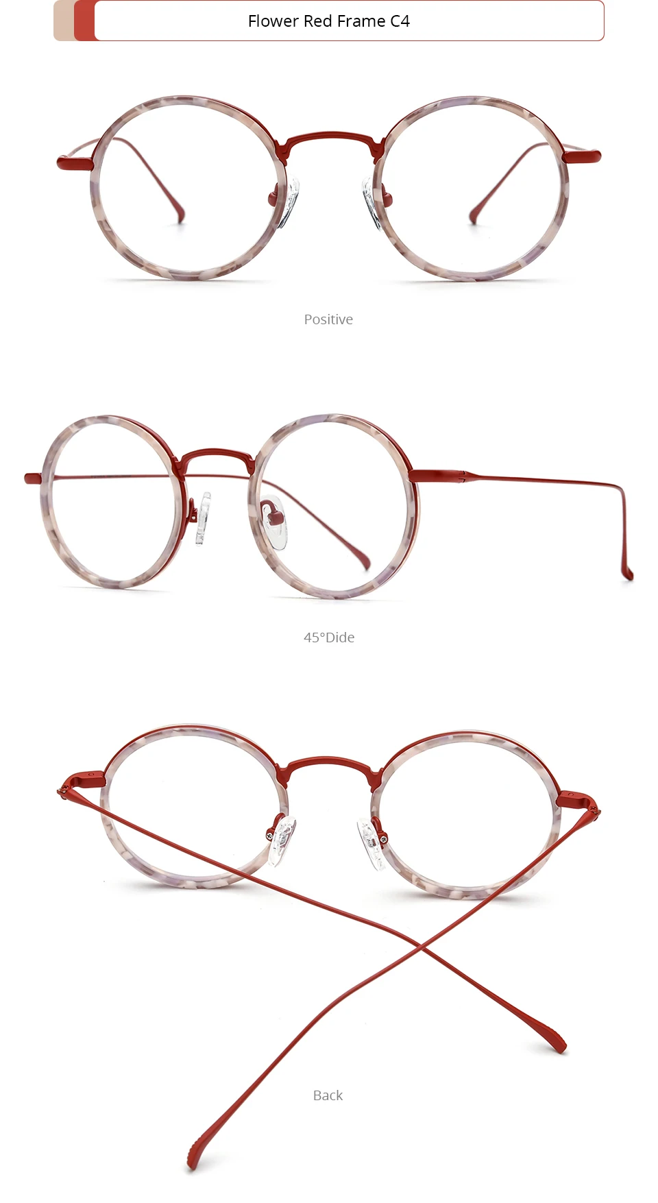FONEX Acetat Titan Brille Rahmen Frauen 2025, Neue Mode Marke Design Retro Kleine Runde Brillen Männer Vintage Brillen 85844 – Detail 10