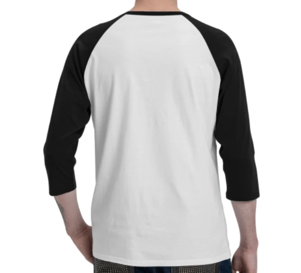 Pure cotton T-shirt slim fit raglan style men's and women's tops