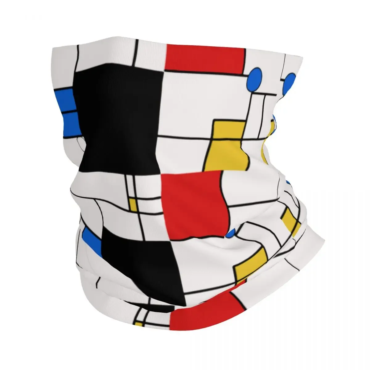 Piet Mondrian Abstract Squares Lines Bandana Neck Cover Printed Motorcycle Balaclavas Wrap Scarf Cycling Hiking Adult Breathable